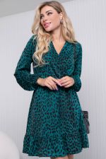 Платье "Мелания" (лео/грин) П7036 LT Collection