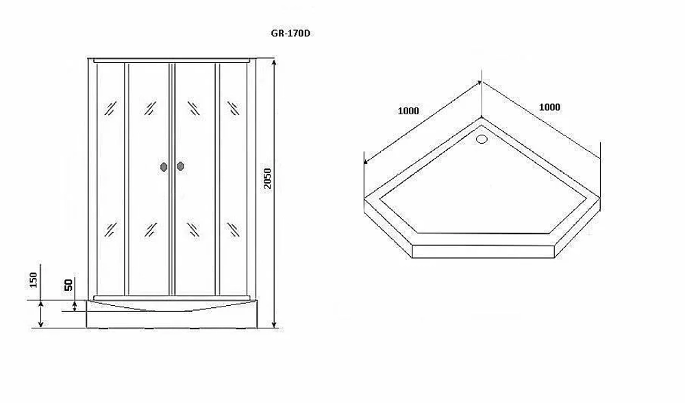 Душевая кабина Grossman Classic GR170D 100x100