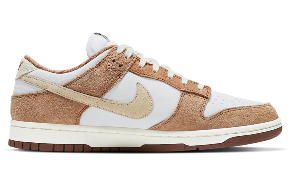 Nike Dunk Low Retro Prm "Medium Curry" low-top sneakers for men and women with the same white brown