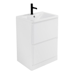 Тумба напольная с раковиной BelBagno ALBANO-600-2C-PIA-BL Bianco Lucido, раковина BB600/455-LV-MR-ALR