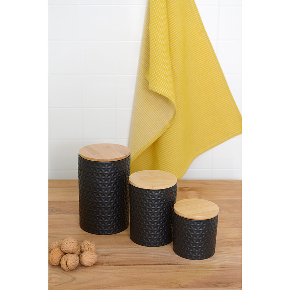 Банка для хранения керамическая farah, 480 мл, черная