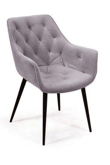 Стул Archi, бархат светло-серый 26, опора конус