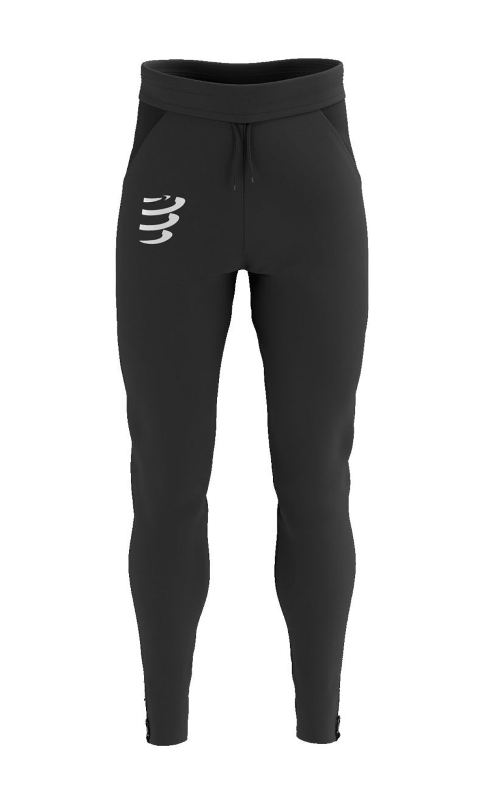 Мужские теннисные штаны Compressport Hurricane Windproof Seamless Pants - черный