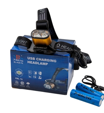 Налобный фонарь USB CHARGING HEADLAMP XML T6