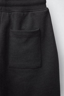 ZARA ШОРТЫ-БЕРМУДЫ ИЗ МЯГКОЙ ТКАНИ С ШИРОКИМИ ШТАНИНАМИ, АНТРАЦИТОВО-СЕРЫЙ