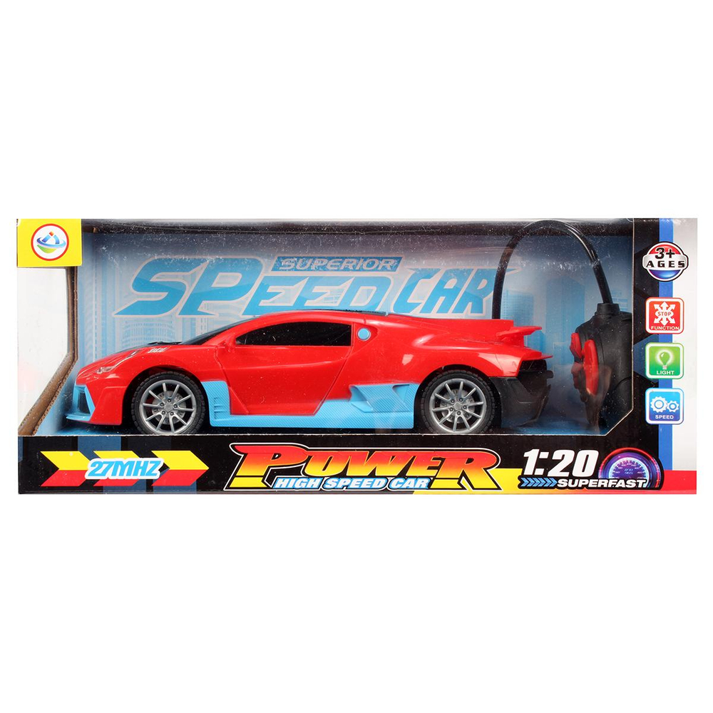 Машина классическая на РУ, красная, коробка 661-1