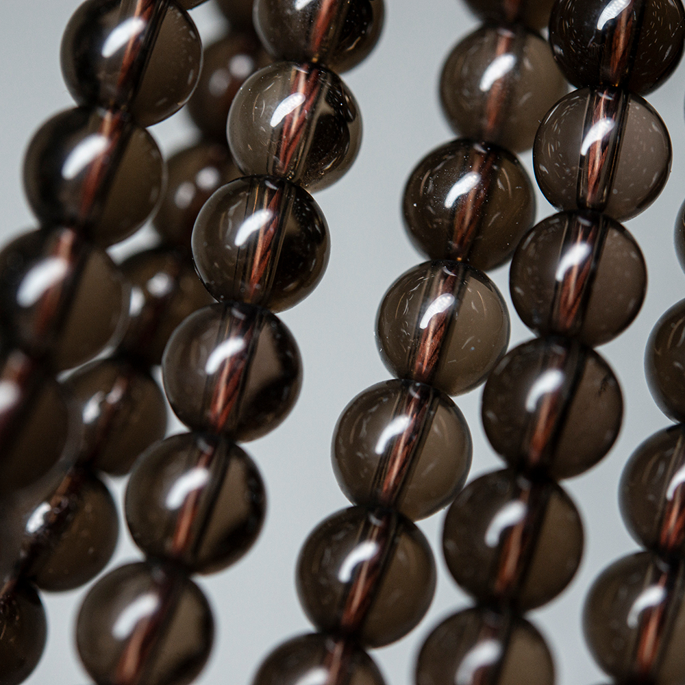 Раухтопаз (дымчатый кварц) натуральный, бусины в форме шара 8мм