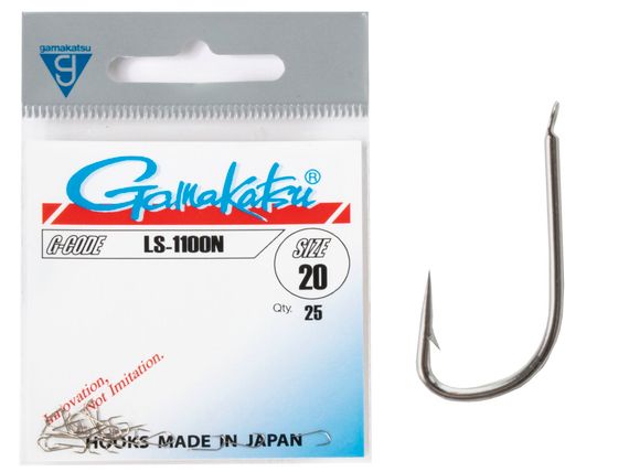 Крючки Gamakatsu LS-1100N HOOKS NICKEL разм. 20 25шт.