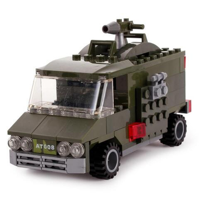 Конструктор блочный Аусини Армия 166дет., коробка 22407