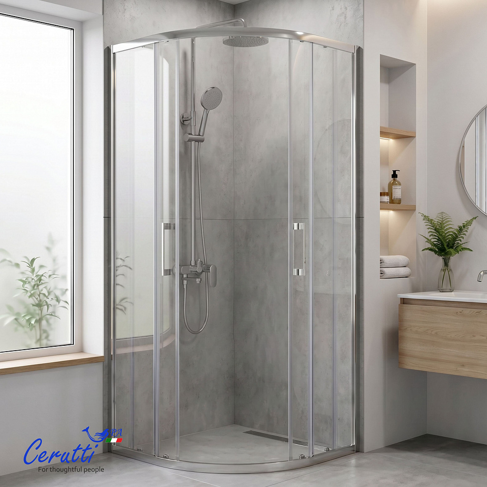 Душевое ограждение Ceruttispa ВИВА (VIVA) 90 N (90x90x195)