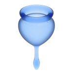 Набор синих менструальных чаш Satisfyer Feel good Menstrual Cup