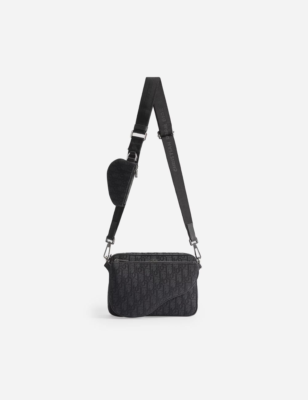 Клатч Dior Saddle Triple Pouch "Black"
