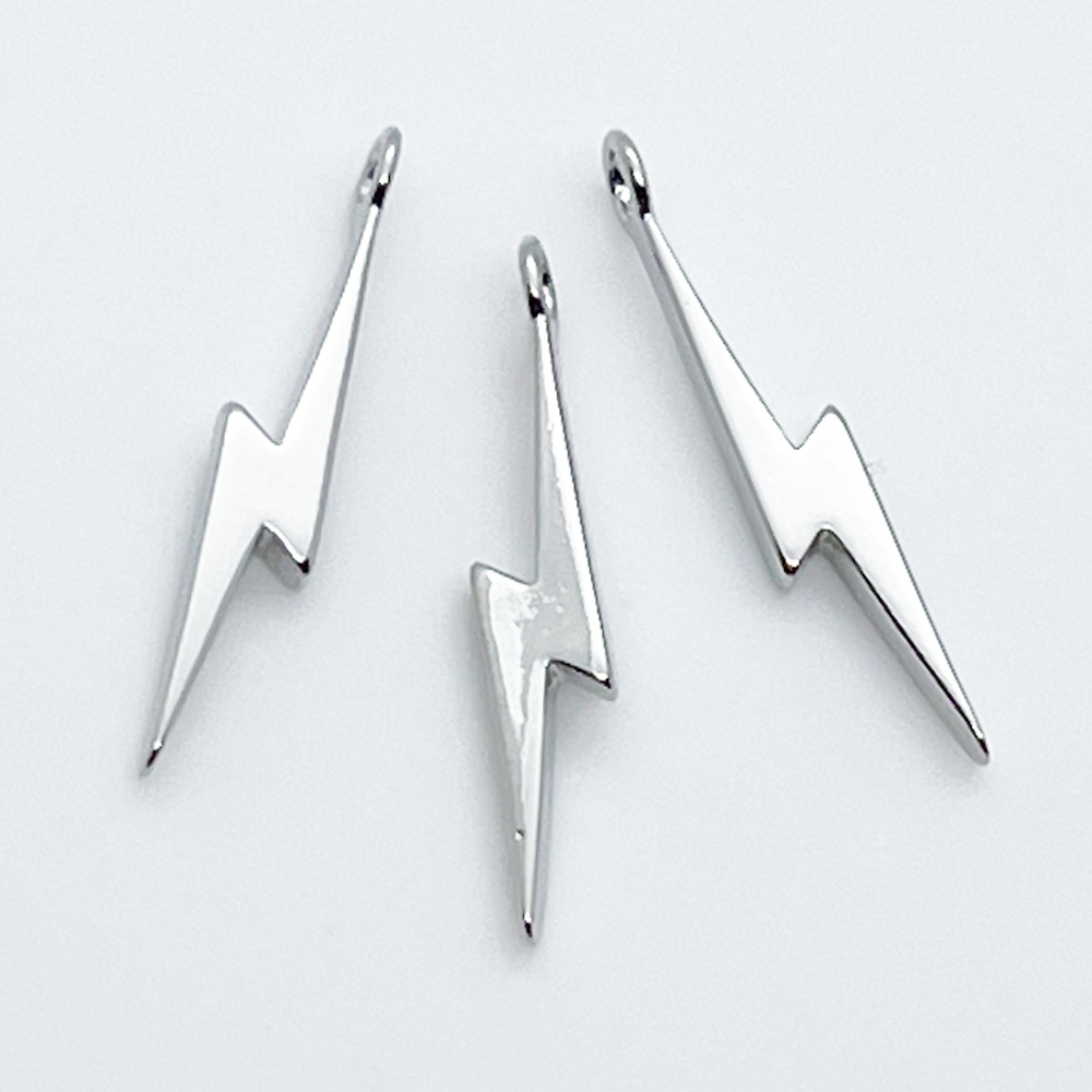 Подвеска Молния, цвет серебро, размер 22*4 мм, цена за 1 шт