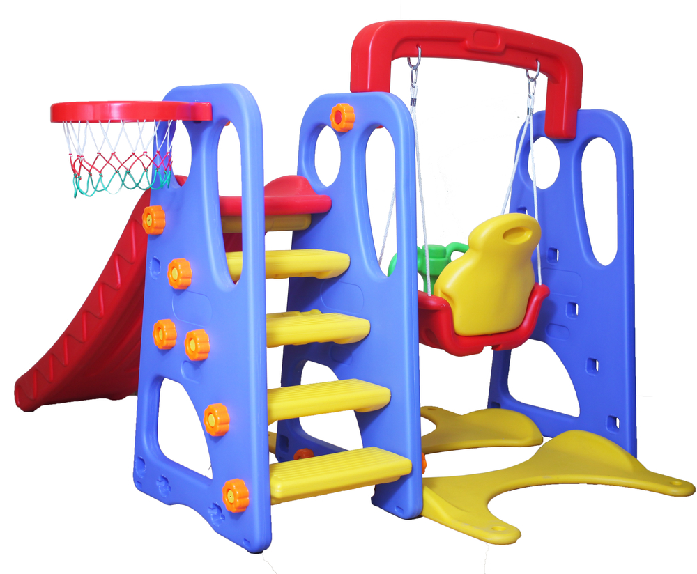 Детский комплекс Капризун с качелями и прямой горкой