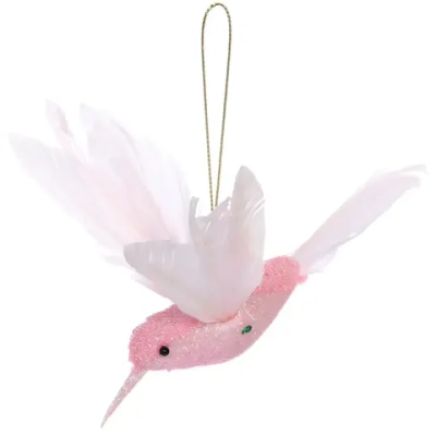 Украшение новогоднее «Колибри» 2,5*7*13 см, Розовый