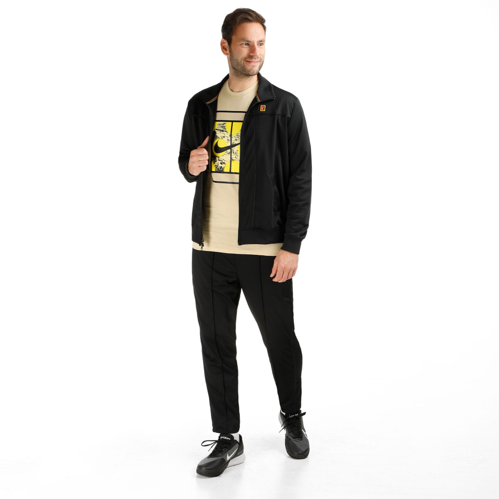 Мужское теннисное поло Nike Court Heritage RG T-Shirt Men - Beige, Multicoloured