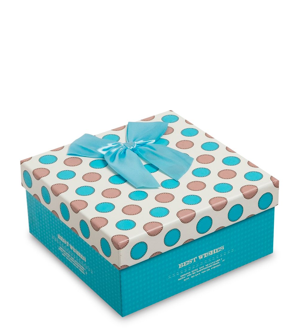 WG-24/2-B Коробка подарочная «Квадрат» цв.голубой