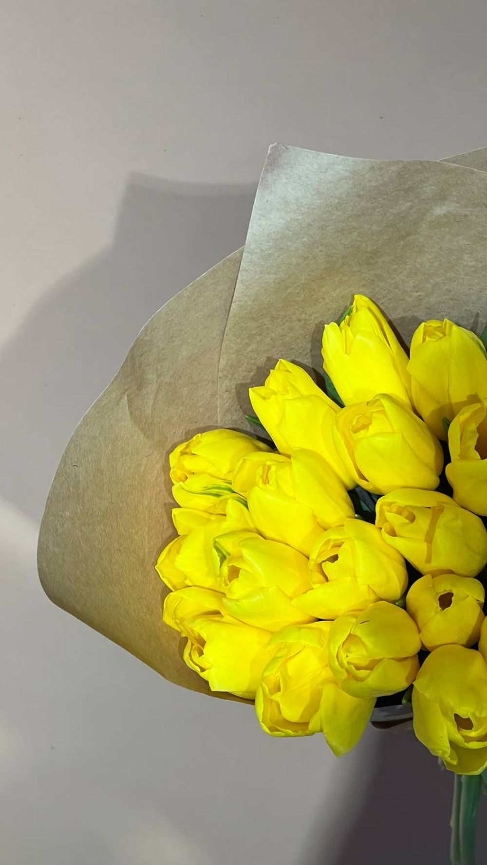 Охапка 20 тюльпанов в крафте