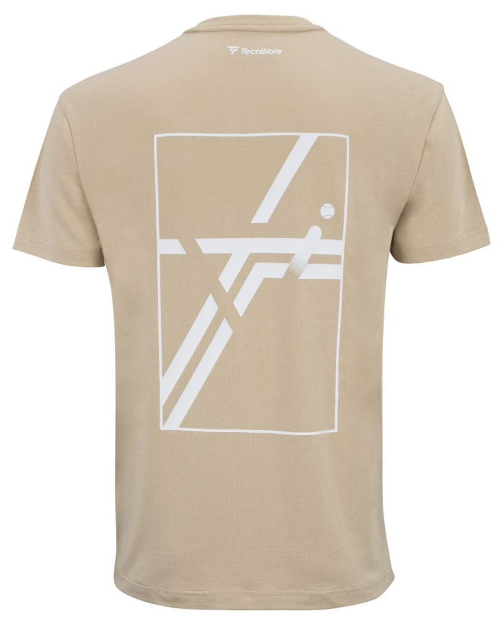 Теннисная футболка Tecnifibre Graphic 2025 - sand