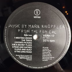 Винтажная виниловая пластинка LP Mark Knopfler Music From The Film Cal (UK 1984)