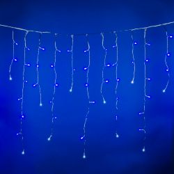 ULD-B3007-200-TTK BLUE-WHITE IP44 Бахрома светодиодная с эффектом мерцания. 3м. Соединяемая. 200 светодиодов. Синий и белый свет. Провод прозрачный. ТМ Uniel