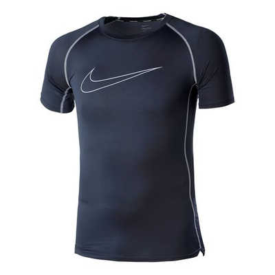 Мужское теннисное поло Nike Dri-Fit Pro Tight T-Shirt Men - Dark Blue, Grey