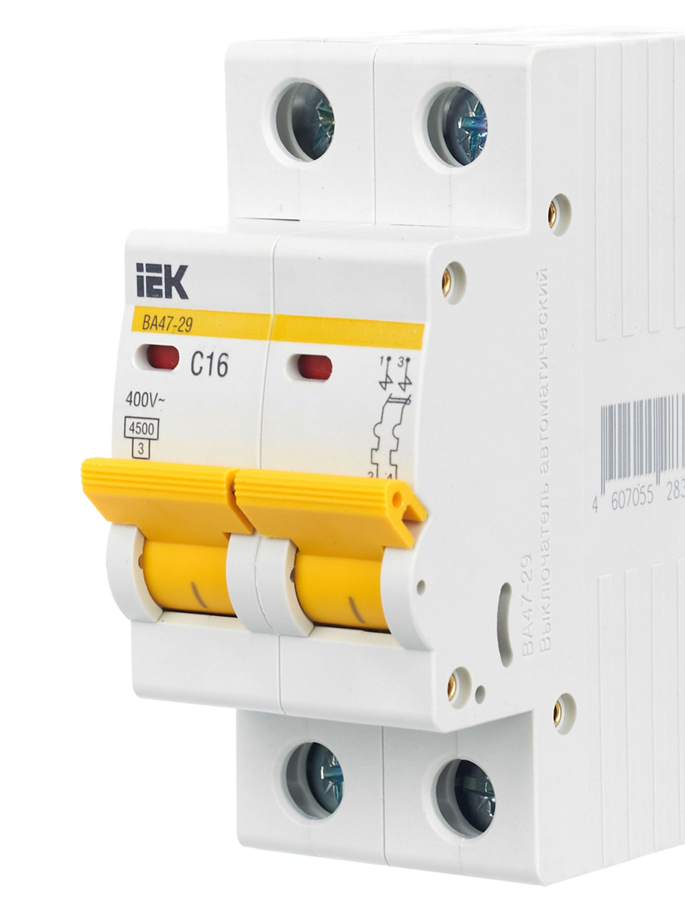 KARAT Автоматический выключатель ВА47-29 2P C 16А 4,5кА IEK
