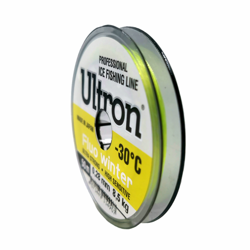 Леска ULTRON Fluo Winter 0,28 мм., 8,5 кг, 30 м, флуоресцентная