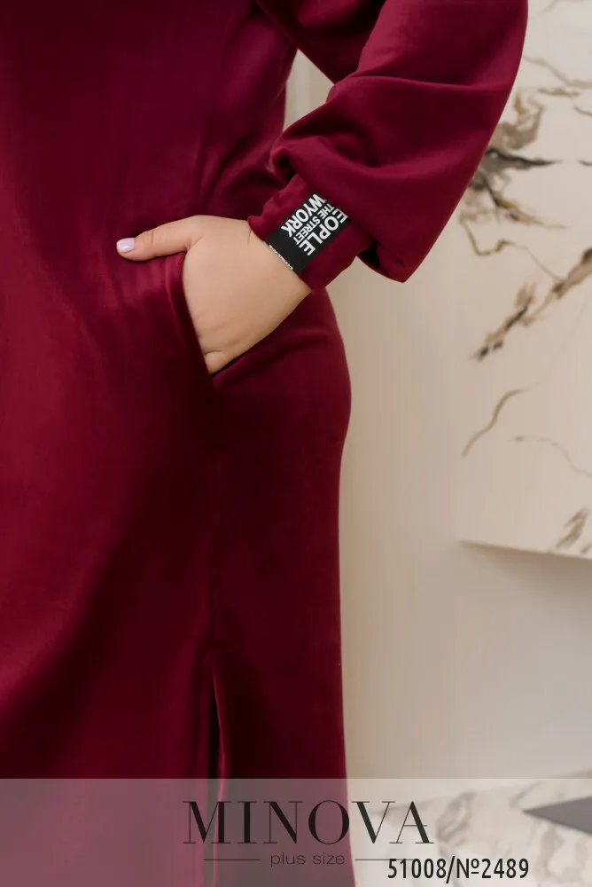 Платье 2489-бордо Minova