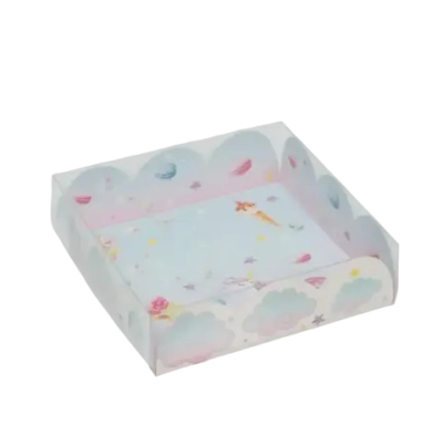 Коробка для кондитерских изделий с PVC-крышкой «Побалуй себя», 10,5 х 10,5 х 3 см