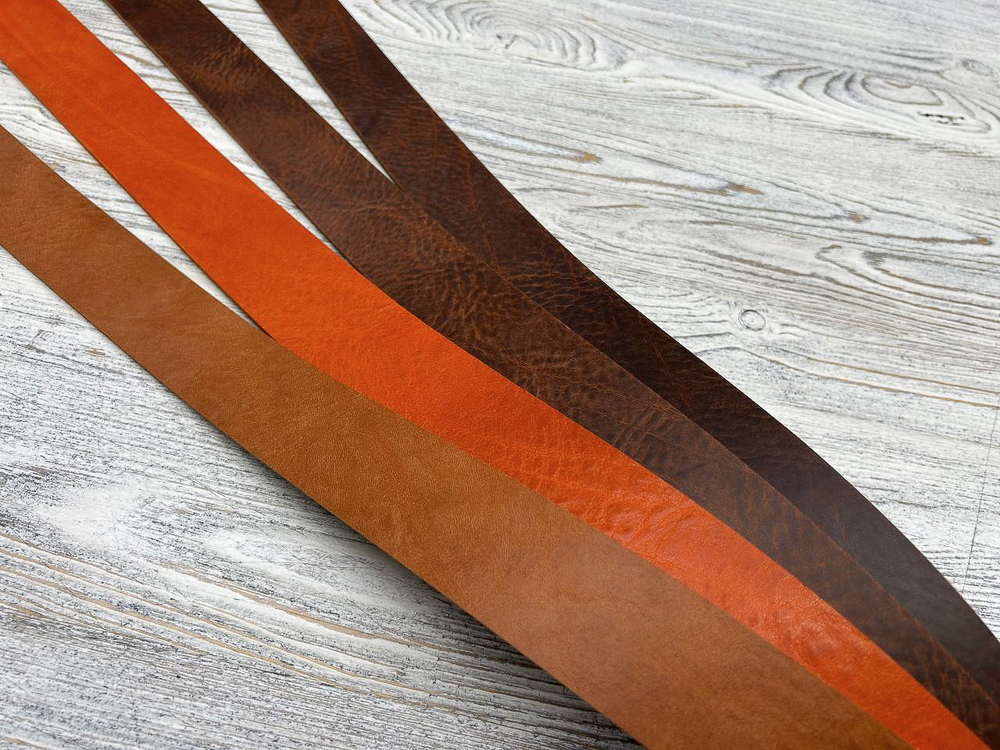 Ременные заготовки из Италии из натуральной кожи микс