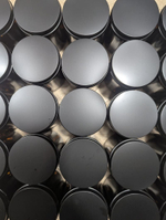 Коричневые банки 270 мл с матовыми черными крышками, 20 шт