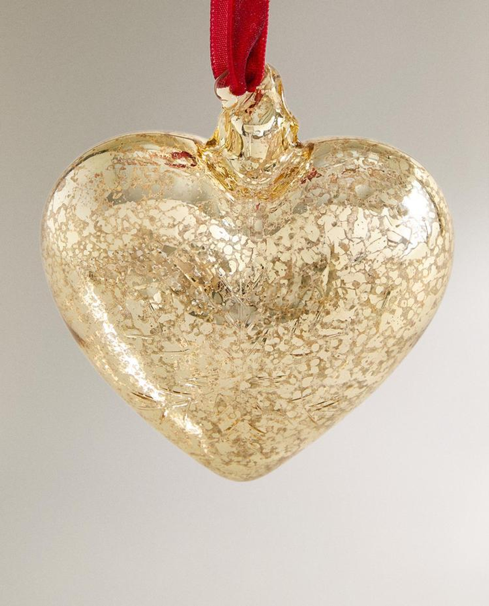 ZARA HOME ЕЛОЧНОЕ УКРАШЕНИЕ «СЕРДЕЧКО» С ЭФФЕКТОМ КРАКЛЕ, ЗОЛОТИСТЫЙ