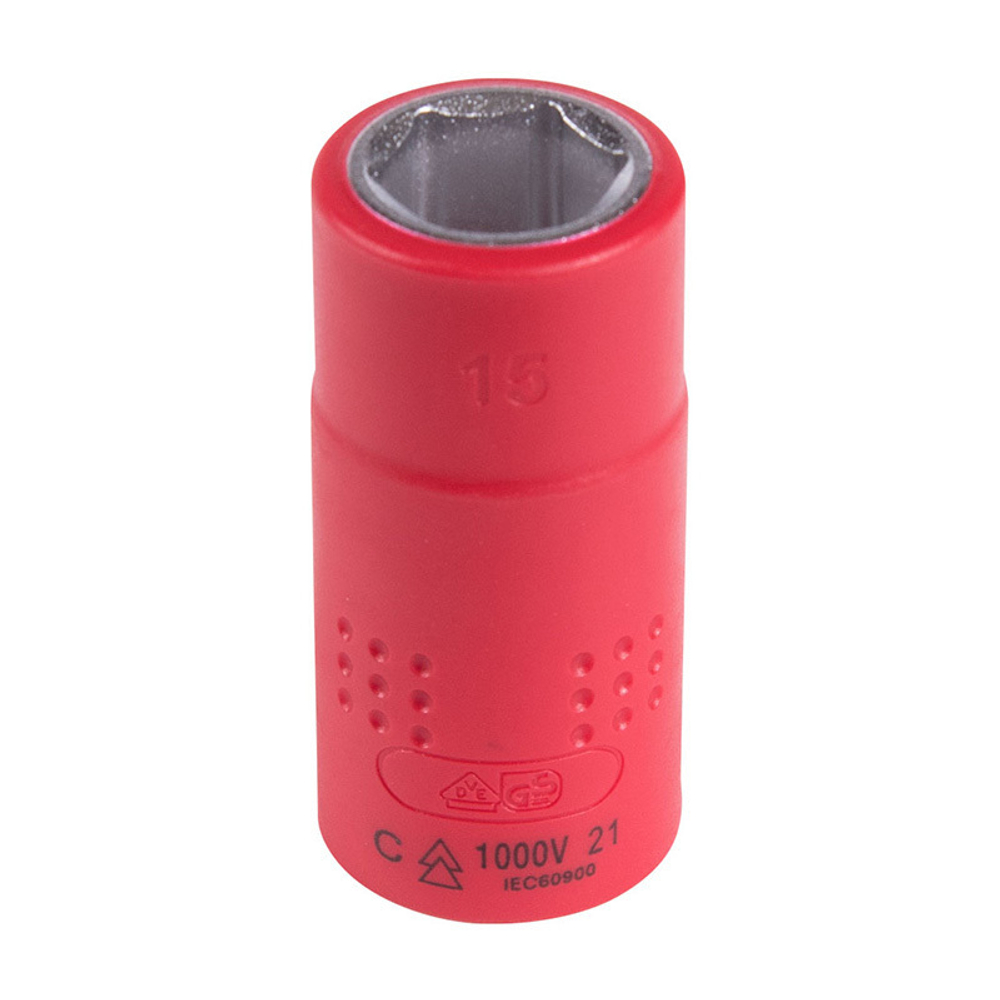 KING TONY (4335VE15M) Головка торцевая диэлектрическая шестигранная 1/2", 15 мм