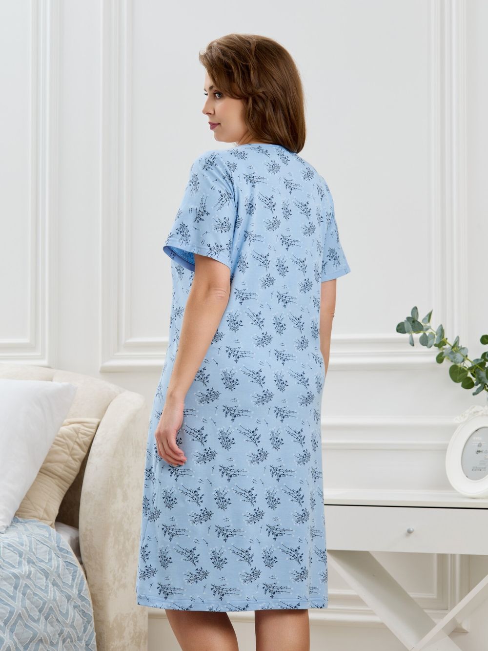 Ночная сорочка Канна-1 Виотекс ГОЛУБОЙ