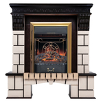 Каминокомплект Real Flame Stone STD AO-297 с очагом Majestic Lux Brass