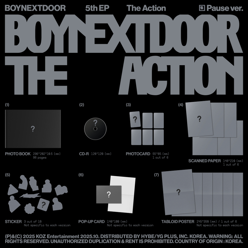 Альбом BOYNEXTDOOR — The Action Regular ver. РАНДОМ