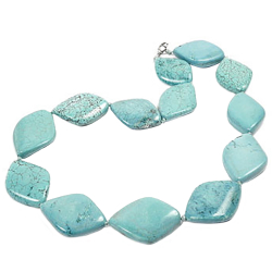 Бусы "Ромбы" бирюза асс.