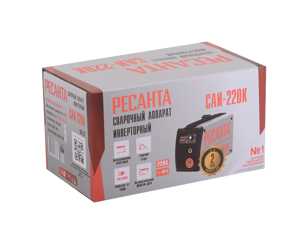Сварочный аппарат инверторный Ресанта САИ 220К (компакт)