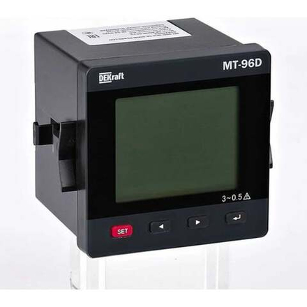 Мультиметр цифровой DEKraft 96x96мм трехфазный, вход 600В 5А, LCD-дисплей МТ-96D 51424DEK