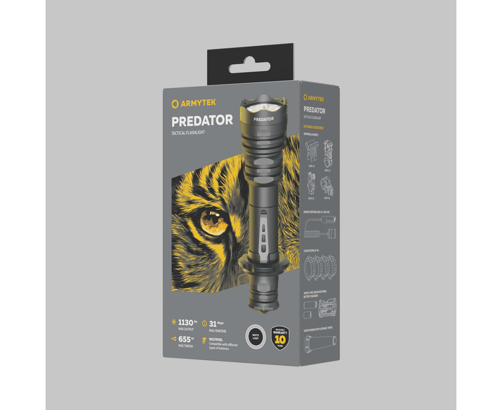 Тактический фонарь Armytek Predator F01604C (1130 люмен)