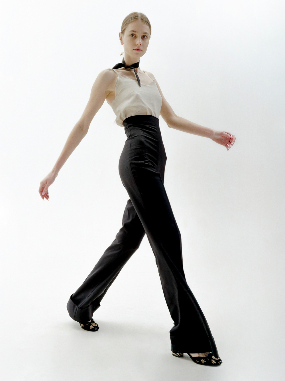 Pressed-сrease wool trousers