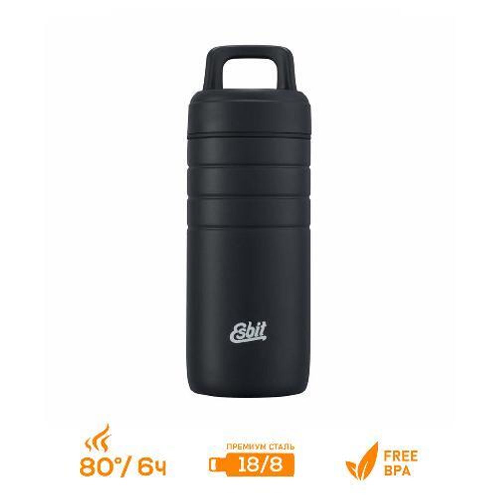Термокружка Esbit MAJORIS WM450TL-DG, из нержавеющей стали, черная, 0.45 л