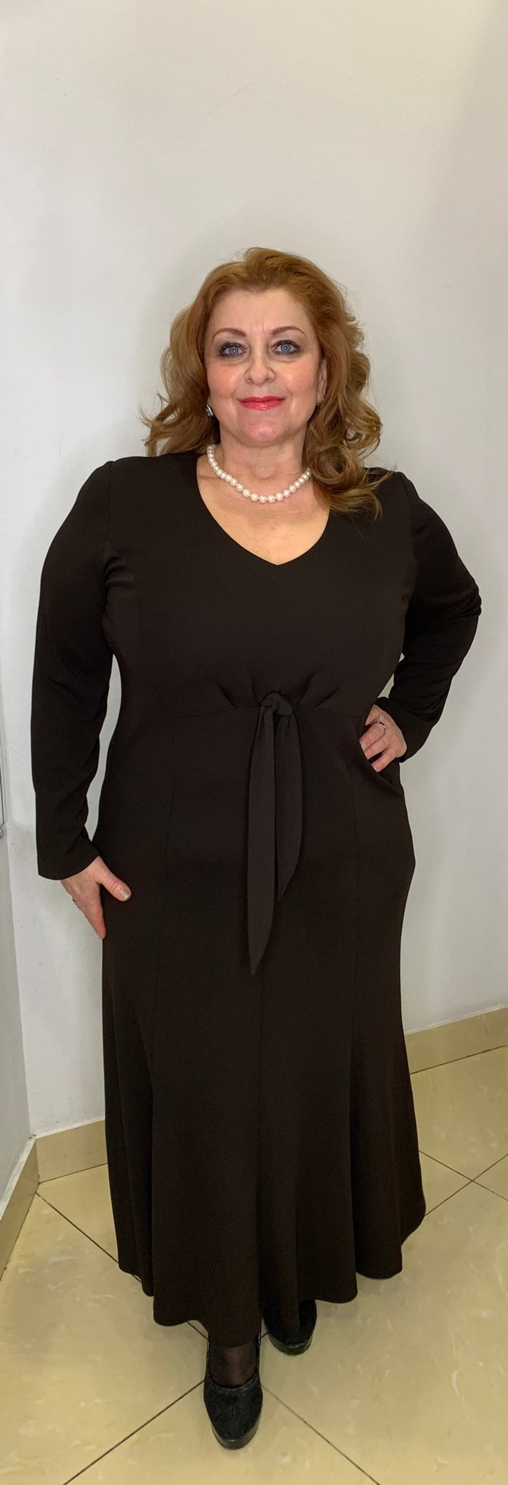 Длинное немецкое платье в цвете-шоколад