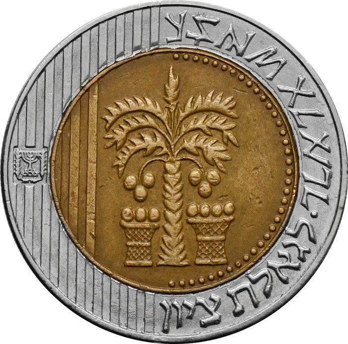 10 новых шекелей 1995-2017 Израиль