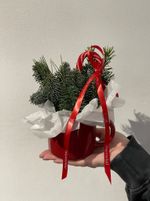 Новогодняя композиция в кружке красной