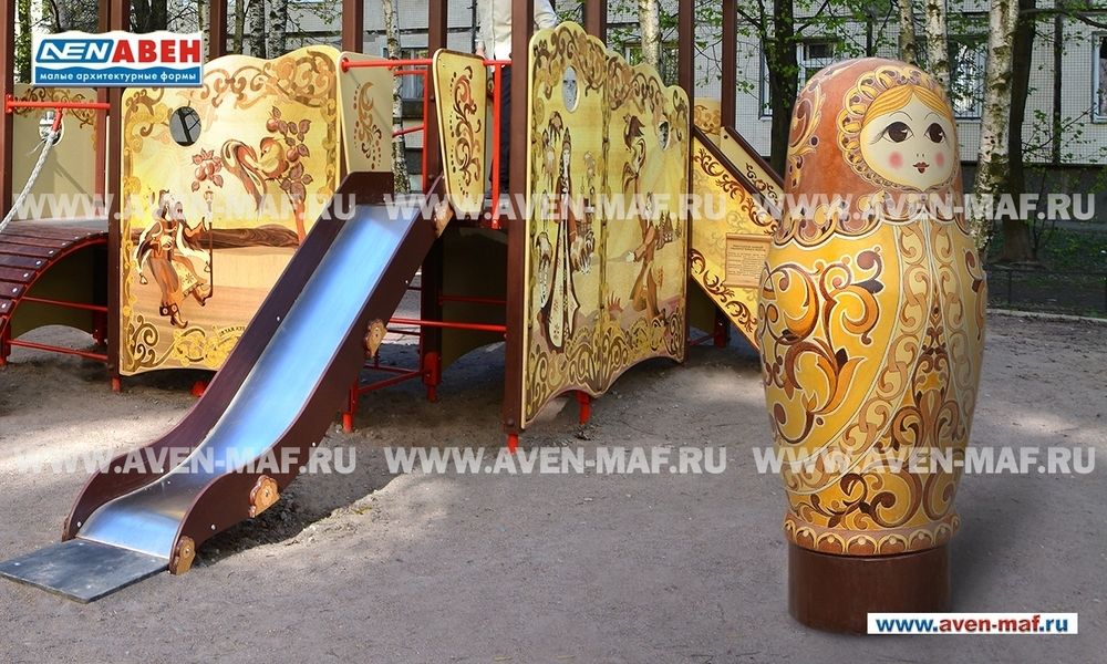 Деревянная фигура Матрешка