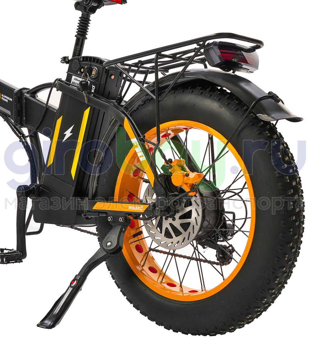 Электровелосипед Minako F10 Pro (48V/20Ah) - Желтый обод фото №9