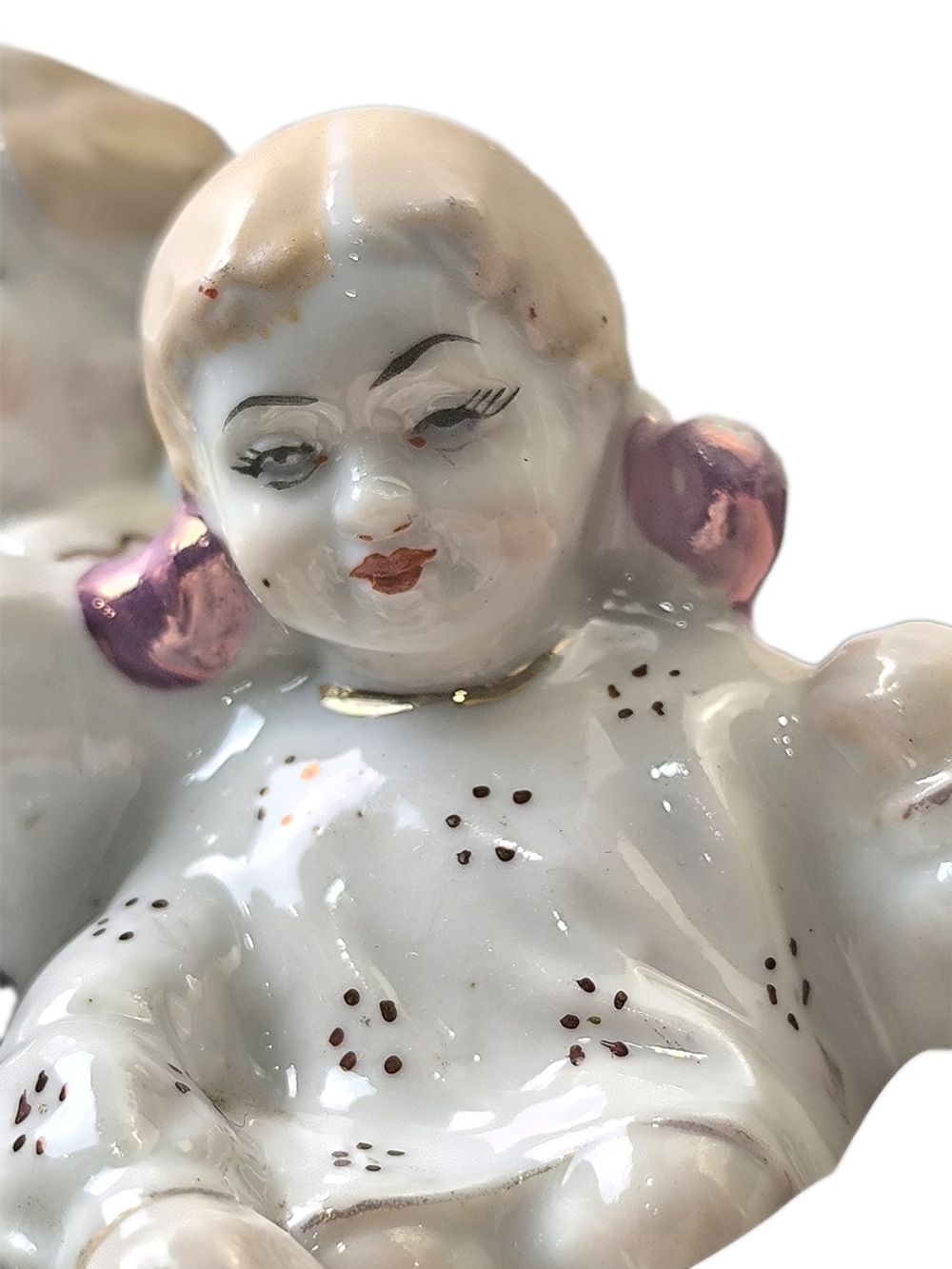 Фарфоровая статуэтка "Дети кормят голубей" Полонский ЗХК