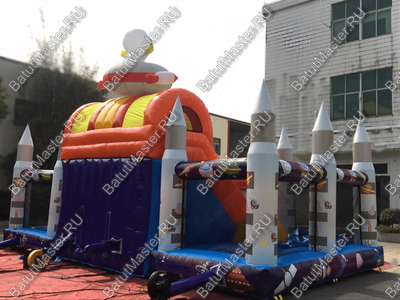 Коммерческий надувной батут "Покоряем космос" 10*6*4 м